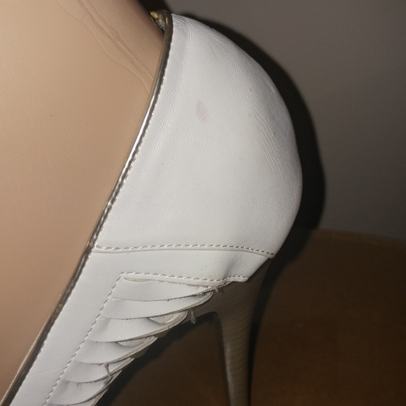 Spring ✴ twisted platform gold / white heels 👠 - Picture 5 of 8